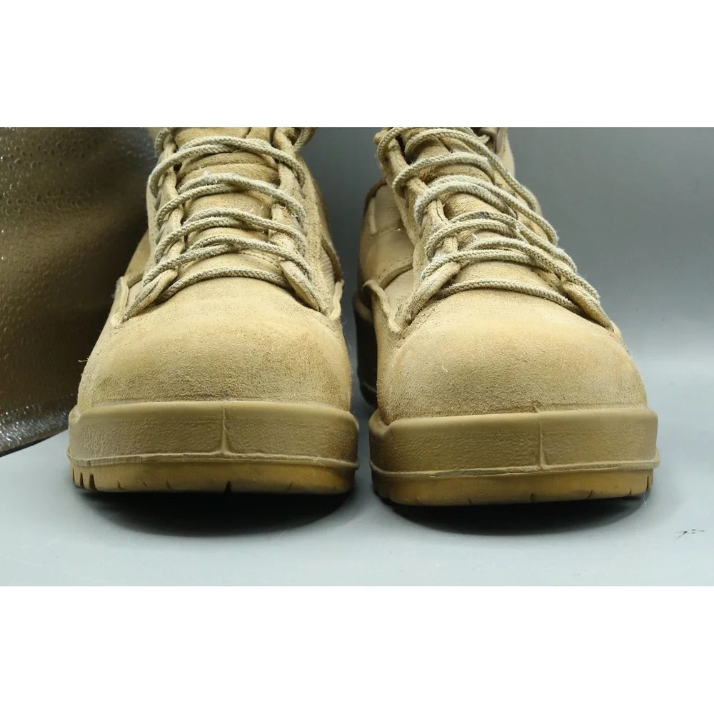 Belleville 790 ST Tan Suede Steel Toe Waterproof Combat Flight Boots 5.5 W USA